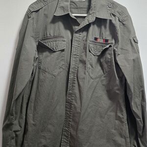 7 Diamonds Olive Military Field Jacket
